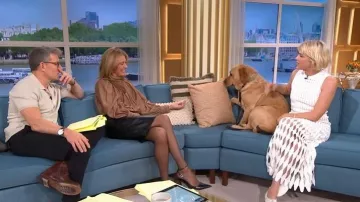 Jupe midi à imprimé croc de French Connection portée par Cat Deeley telle que vue dans This Morning le 30 septembre 2025