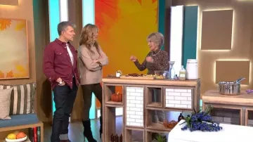 LK Bennett Eliza Black Tassel Ruched Suede Ankle Boots worn by Cat Deeley as seen in This Morning on October 1, 2025