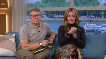 Raith Privia Knitted Open Neck Polo worn by Ben Shephard as seen in This Morning on October 2, 2025