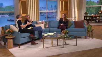 Cefinn Margot Nuevo Pantalón de Pierna Ancha de Lana usado por Cat Deeley, visto en This Morning de octubre de 2025