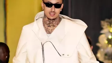 Kyle Kuzma NYC White Leather Jacket in Winnie Harlow Is Exquisite In Black Leather For Dinner Outing At Nobu