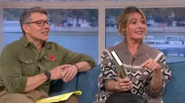 Barbour Klara Fair-Isle Carigan worn by Cat Deeley as seen in This Morning on November 2025