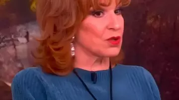 The View 2025 Joy Behar Blue Knitted Sweater worn by Joy Behar as seen in The View