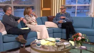 Robe nuisette Maxi Reiss Maggie Jacquard portée par Cat Deeley telle que vue dans This Morning en novembre 2025