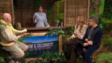 Mango Alexy Flared Trousers worn by Cat Deeley as seen in This Morning on November 2025