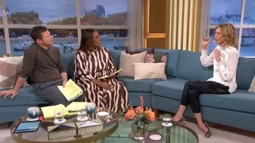 Asos Curve Super wide Leg Drawstring Waist co-ord worn by Alison Hammond as seen in This Morning on November 2025