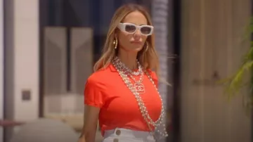 Celine Triomphe 53MM Rectangular Sunglasses worn by Dorit Kemsley as seen in The Real Housewives of Beverly Hills (S15E01)