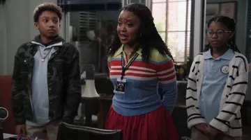 Guest in Residence Track Polo Cashmere Sweater worn by Janine Teagues (Quinta Brunson) as seen in Abbott Elementary (S05E07)
