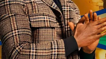 Plaid Long Coat worn by (Bugzy Malone) in Operation Fortune: Ruse de Guerre
