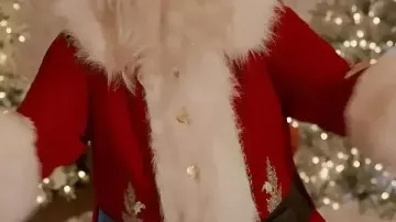 My Secret Santa Alexandra Breckenridge Santa Coat worn by Alexandra Breckenridge in 'My Secret Santa' stars preview Netflix Christmas romantic comedy