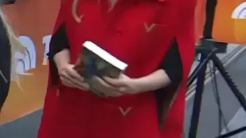 The Today Show Amanda Seyfried Red Cape Coat worn by Amanda Seyfried in Amanda Seyfried one of the best role | Valerie and Piter's Love Story in Red Riding Hood