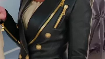 Veste en cuir noire portée par Whitney Port dans The Real Housewives of Salt Lake City