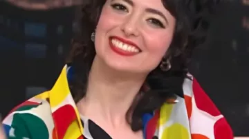 The Today Show Sarah Sherman Multicolor Dot Shirt as seen in Today