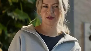 Ripple S01 Julia Chan Grey Half Zip Hoodie worn by Kris (Julia Chan) as seen in Ripple (S01)