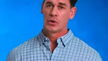 Pluribus S01 John Cena Blue Plaid Shirt as seen in Pluribus (S01)