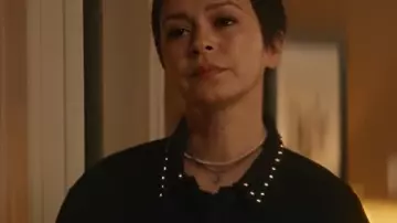 Ripple 2025 Julia Chan Black Denim Jacket worn by Kris (Julia Chan) as seen in Ripple (S01)