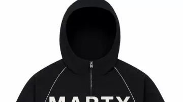 Marty Supreme Dream Big Hoodie Jacket worn by Marty (Timothée Chalamet) as seen in Marty Supreme