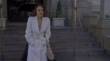 Versace Vintage 2000's Wool White Coat worn by Ashley Albright (Lindsay Lohan) in Just My Luck
