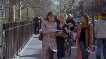 Tracy Reese Pink Knit Long Cardigan worn by Ashley Albright (Lindsay Lohan) in Just My Luck