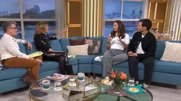 H&M Patent Jersey Jegging worn by Cat Deeley as seen in This Morning on November 2025