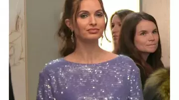 Owning Manhattan S02 Jess Markowski Purple Sequin Top worn by Self (Jessica Markowski) as seen in Owning Manhattan