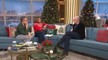 Donna Ida Minnie The High Top Full Length Wide Leg Flared Jeans Working Girl worn by Cat Deeley as seen in This Morning on December 2025