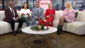 Pantalon cargo plissé Reiss Orla à jambe large porté par Sheinelle Jones, tel que vu dans Today le 4 décembre 2025