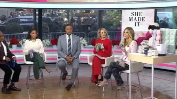 Gucci Jumbo GG Denim-jacquard Straight-leg Jeans worn by Jill Martin as seen in Today on December 4, 2025