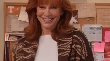 Happys Place S02 Reba McEntire Knit Cardigan worn by Reba McEntire in Happy's Place