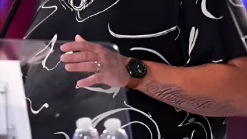 Black Marble Print Tee worn by Ralph Edwards in The Voice