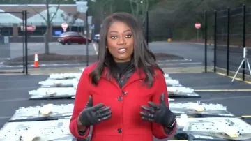 J. Crew Classic Lady Day Coat worn by Faith Abubey as seen in Good Morning America on December 3, 2025