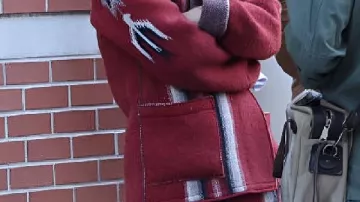 Red Jacket worn by Katie Holmes in MY FIRST EVER 3 POINT MISS