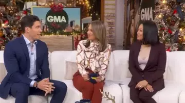 Pantalon plissé Reiss Cacey porté par Ginger Zee tel que vu dans Good Morning America le 4 décembre 2025