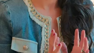 Chain-Trim Jacket worn by Self (Chloe Tucker Caine) in Owning Manhattan