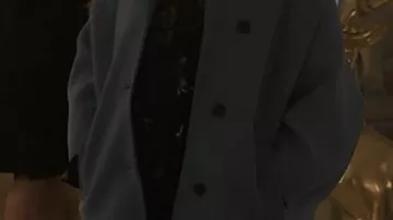 Blue Long Coat worn by Kate (Mae Whitman) in Twelve Dates 'Til Christmas