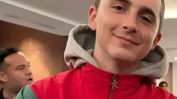 Timothée Chalamet Marty Supreme Christmas Jacket worn by Marty (Timothée Chalamet) as seen in Marty Supreme