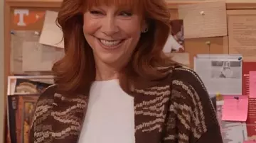 Happys Place S02 Reba McEntire Knit Cardigan worn by Bobbie (Reba McEntire) as seen in Happy's Place