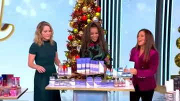 Ronny Kobo Mist Skirt worn by Sara Haines as seen in The View on December 8, 2025