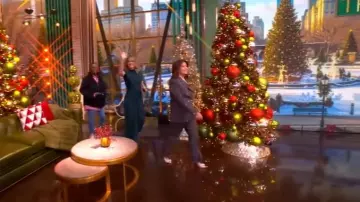 Derek Lam 10 Crosby Reagan Mini Stud Detail Pants worn by Ana Navarro as seen in The View on December 8, 2025