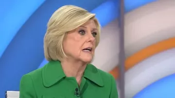 Akris Punto Wool Tricotine Belted Jacket worn by Anne Thompson as seen in Today on December 8, 2025