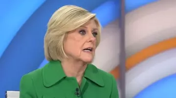 Akris Punto Wool Tricotine Belted Jacket worn by Anne Thompson as seen in Today on December 8, 2025