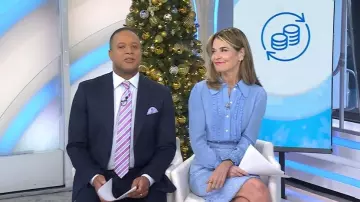 Victoria Beckham Ruffled Silk Blouse worn by Savannah Guthrie as seen in Today on December 8, 2025