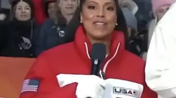 Today Show Sheinelle Jones Team USA Closing Ceremony Jacket as seen in Today
