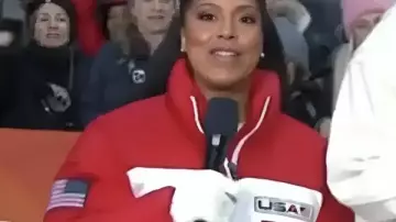 Today Show Sheinelle Jones Team USA Closing Ceremony Jacket as seen in Today