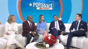 Lela Rose Cashmere Textured Sheath Dress worn by Jenna Bush Hager as seen in Today on December 8, 2025