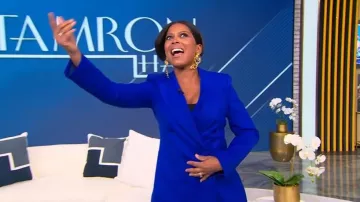 Argent Chelsea Double-Breasted Seasonless Wool Blazer worn by Tamron Hall as seen in Tamron Hall Show on December 5, 2025