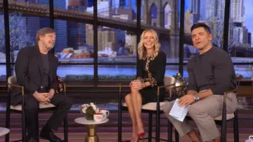 Dolce & Gabbana Leopard Trim Long Sleeve Sheath Dress worn by Kelly Ripa as seen in LIVE with Kelly and Mark on December 8, 2025