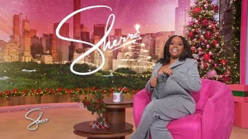 Aqua x Salvatore Rizza Crystal Pinstripe Pants worn by Sherri Shepherd as seen in Sherri on  December 3, 2025
