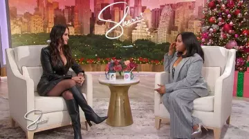 L'Agence Tora Leather Blazer Dress worn by Kyle Richards as seen in Sherri on  December 3, 2025