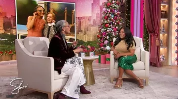 XAntonio Melani The Nat Note Naomi Embellished Martini Sequin Pencil Midi Skirt worn by Sherri Shepherd as seen in Sherri on December 3, 2025